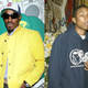 (L-R): Antwan A. (Big Boi) Patton (L) and Andre (Andre 3000) Benjamin of Outkast pose backstage during MTV’s Total Request Live on Aug. 22, 2006 in New York City; The Neptunes: Pharrell Williams (L) and Chad Hugo (R), arrive at the 2004 BMI Pop Awards on May 11, 2004 in Los Angeles